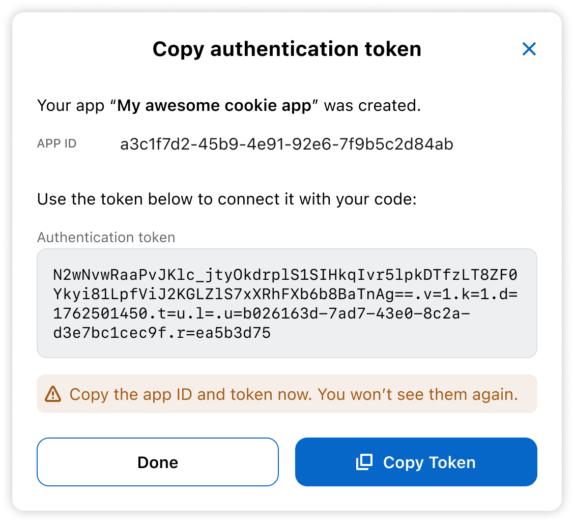 authentication token