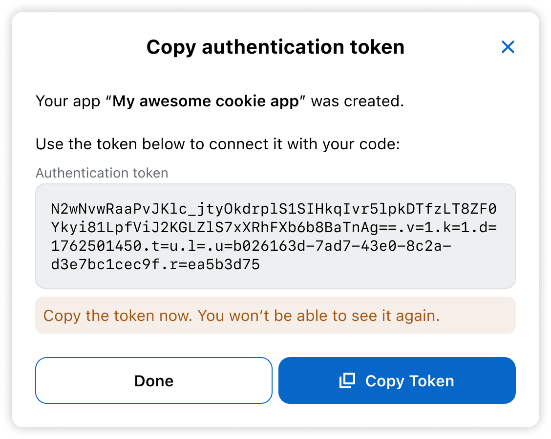 authentication token