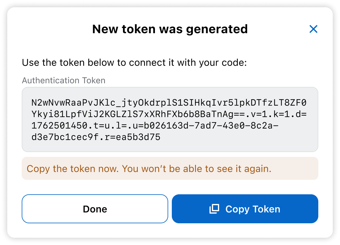 copy new token